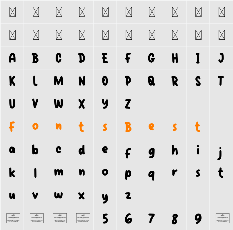Mellifluous Character Map