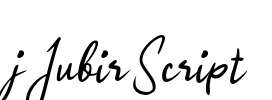 j Jubir Script Font Image