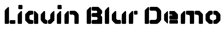 Liavin Blur Demo Font Image