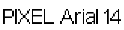 PIXEL Arial 14 Font Image