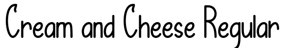 Cream and Cheese Regular Font Image