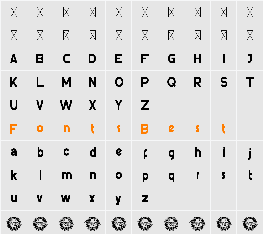 PictorialStyleDemo Crammed Character Map