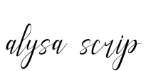 alysa scrip Font Image