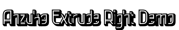 Anzuka Extrude Right Demo Font Image