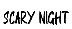SCARY NIGHT Font Image