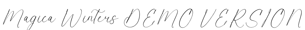 Magica Winters DEMO VERSION Font Image