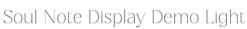 Soul Note Display Demo Light Font Image