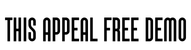 This Appeal Free Demo Font Image