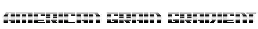 American Grain Gradient Font Image