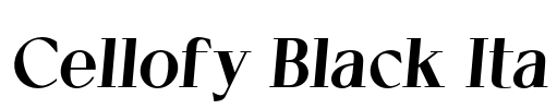 Cellofy Black Ita Font Image