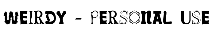 Weirdy - Personal Use Font Image