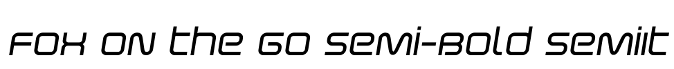 Fox on the Go Semi-Bold SemiIt Font Image