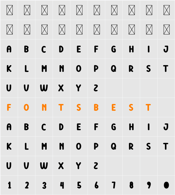 Funny Face Character Map