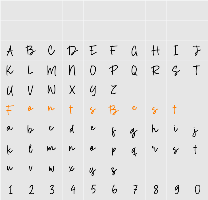 Diamond Smith Character Map