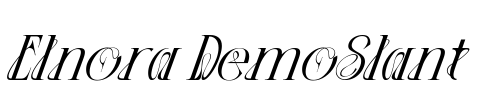 Elnora DemoSlant Font Image