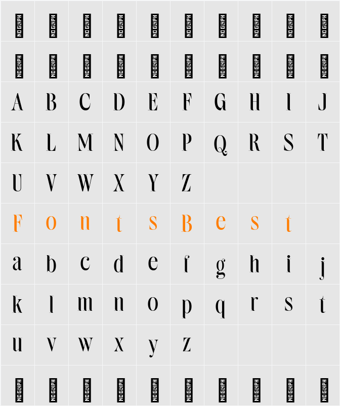 Bilqust - Demo Version Character Map