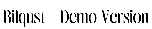 Bilqust - Demo Version Font Image