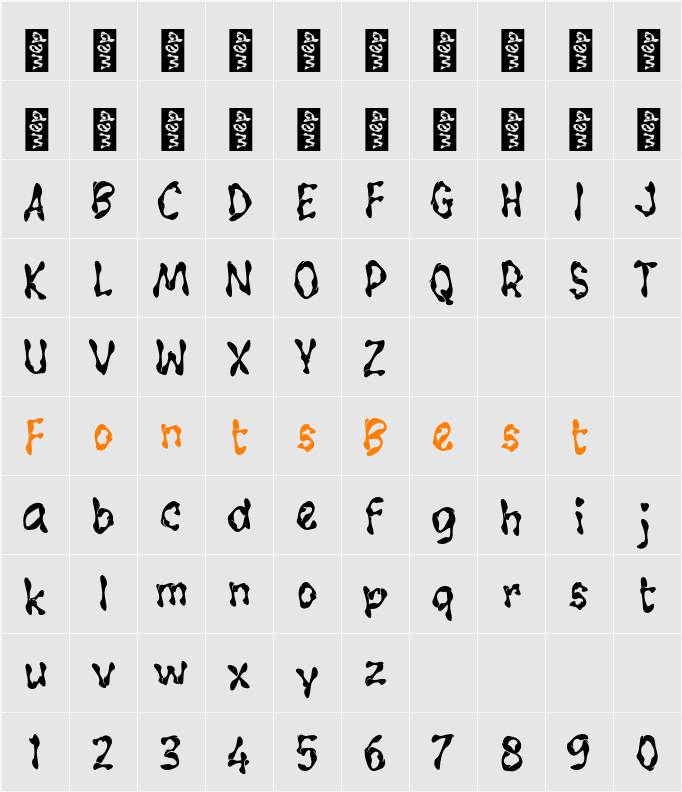 M Mbiezo Character Map