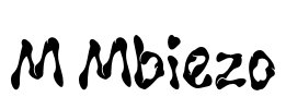 M Mbiezo Font Image
