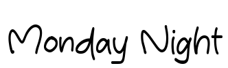 Monday Night Font Image