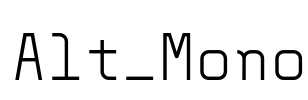 Alt_Mono Font Image