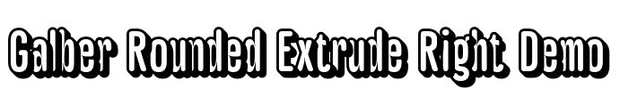 Galber Rounded Extrude Right Demo Font Image