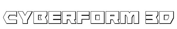 Cyberform 3D Font Image