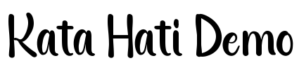 Kata Hati Demo Font Image