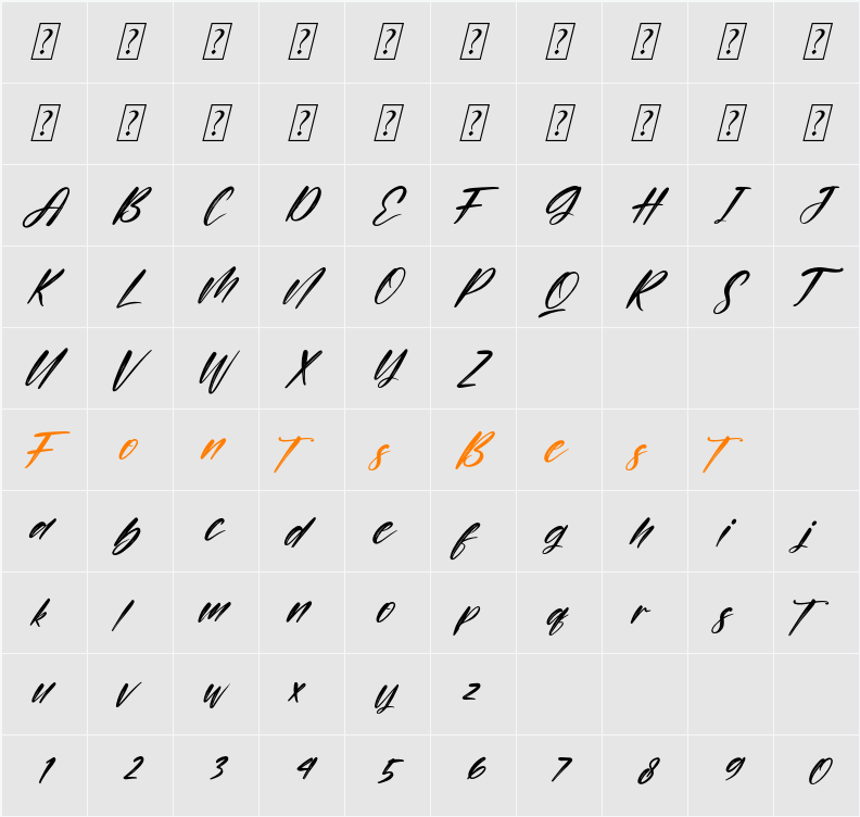 Persistent Character Map