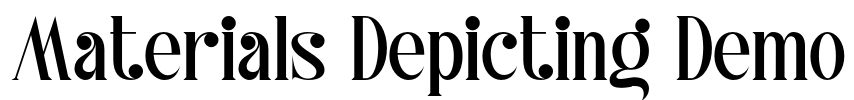 Materials Depicting Demo Font Image