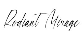 Rodiant Mirage Font Image