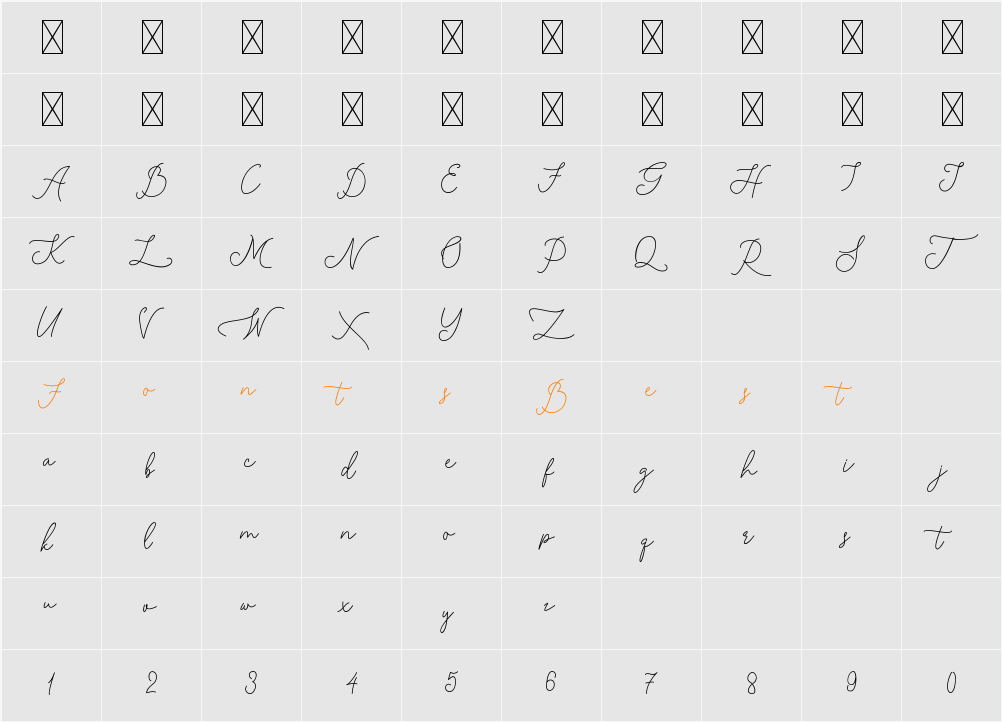 Lovely Pretty Character Map