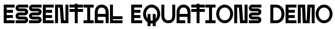 Essential Equations Demo Font Image