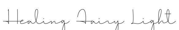 Healing Fairy Light Font Image