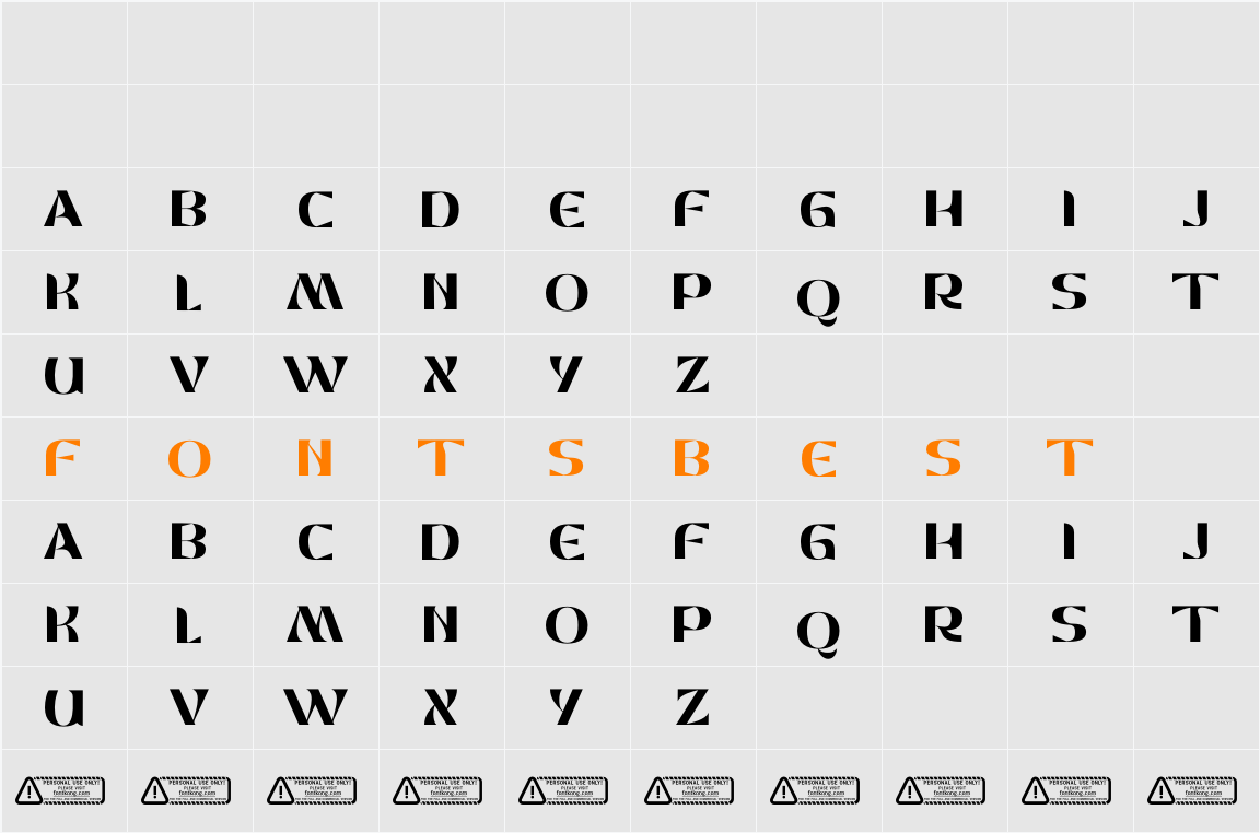 Tozza PERSONAL USE ONLY! Character Map