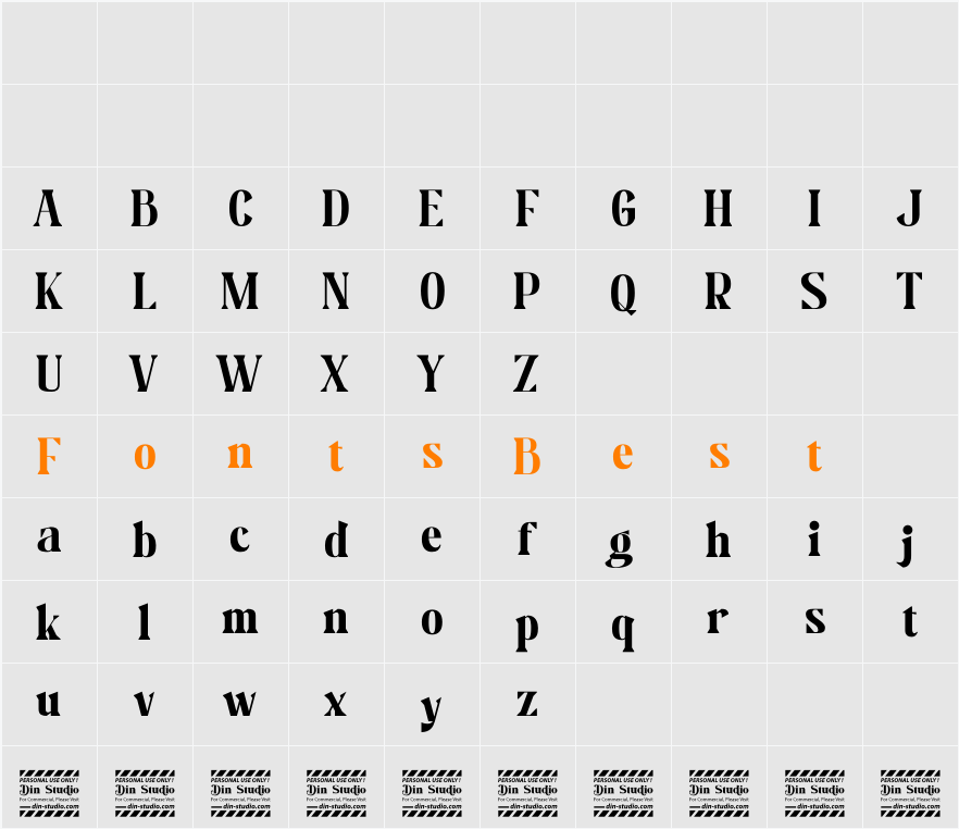Miguity Personal Use Character Map