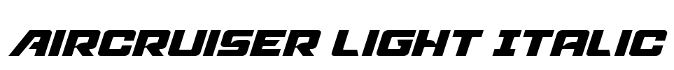 Aircruiser Light Italic Font Image