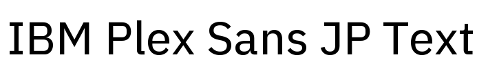 IBM Plex Sans JP Text Font Image