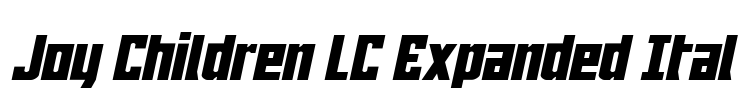 Joy Children LC Expanded Ital Font Image