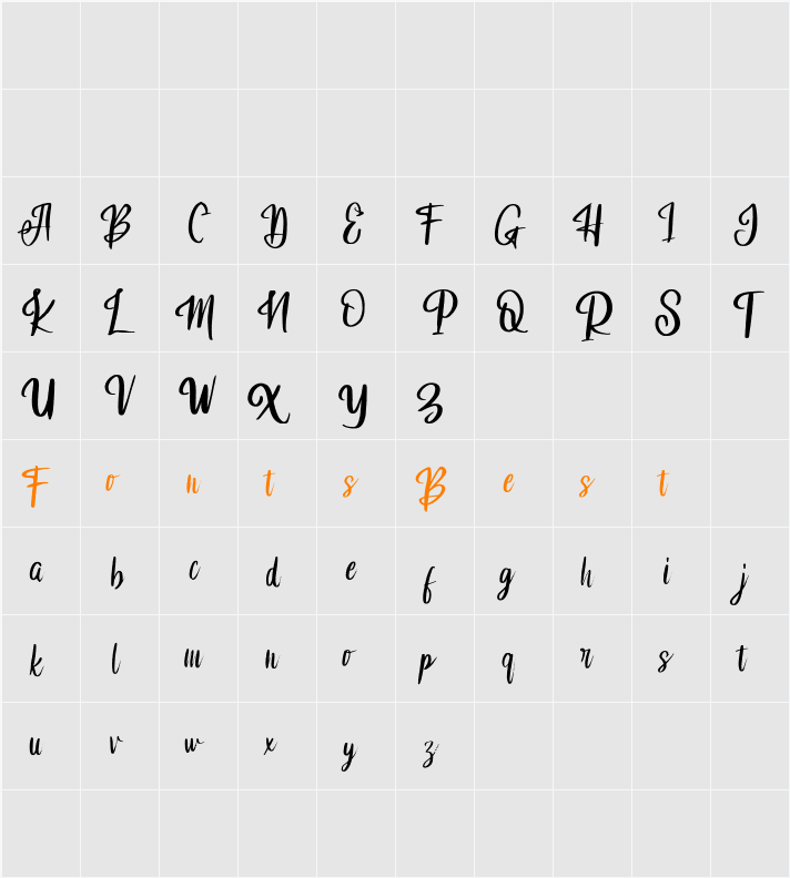 Adelia FREE Character Map