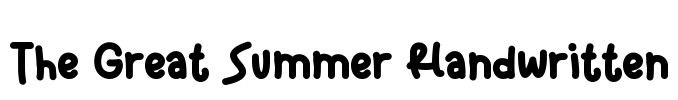 The Great Summer Handwritten