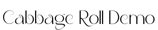 Cabbage Roll Demo Font Image