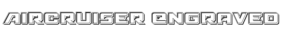 Aircruiser Engraved Font Image