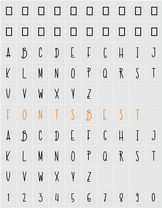 Simple-Notebook Character Map