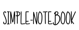 Simple-Notebook Font Image