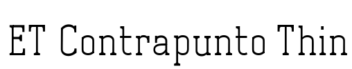 ET_Contrapunto Thin Font Image