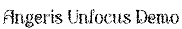 Angeris Unfocus Demo Font Image