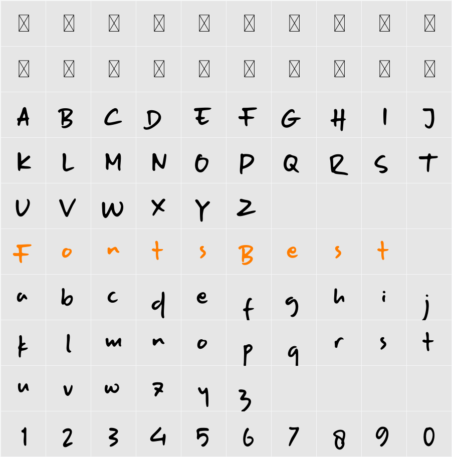 Naspad Everyday Character Map