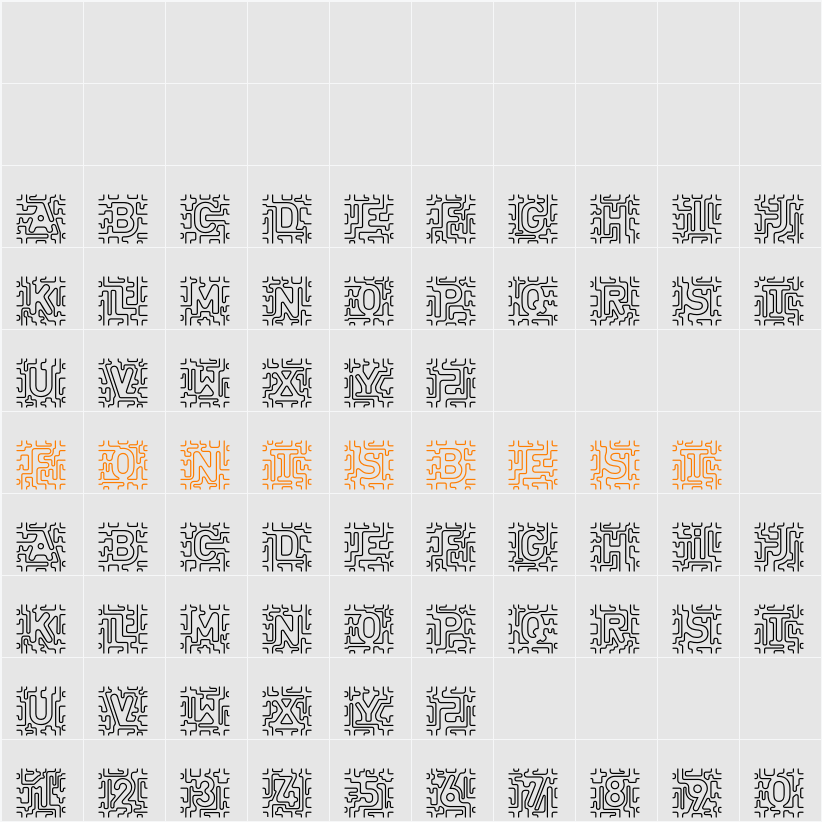  infinity labyrinth Character Map