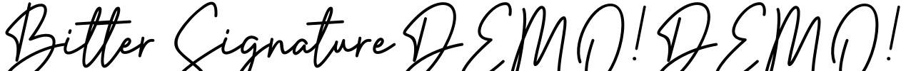 Bitter Signature DEMO! DEMO! Font Image